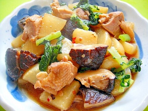 大根と鶏肉干し椎茸の煮物